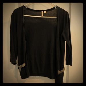 Black & Gold frenchi cardigan